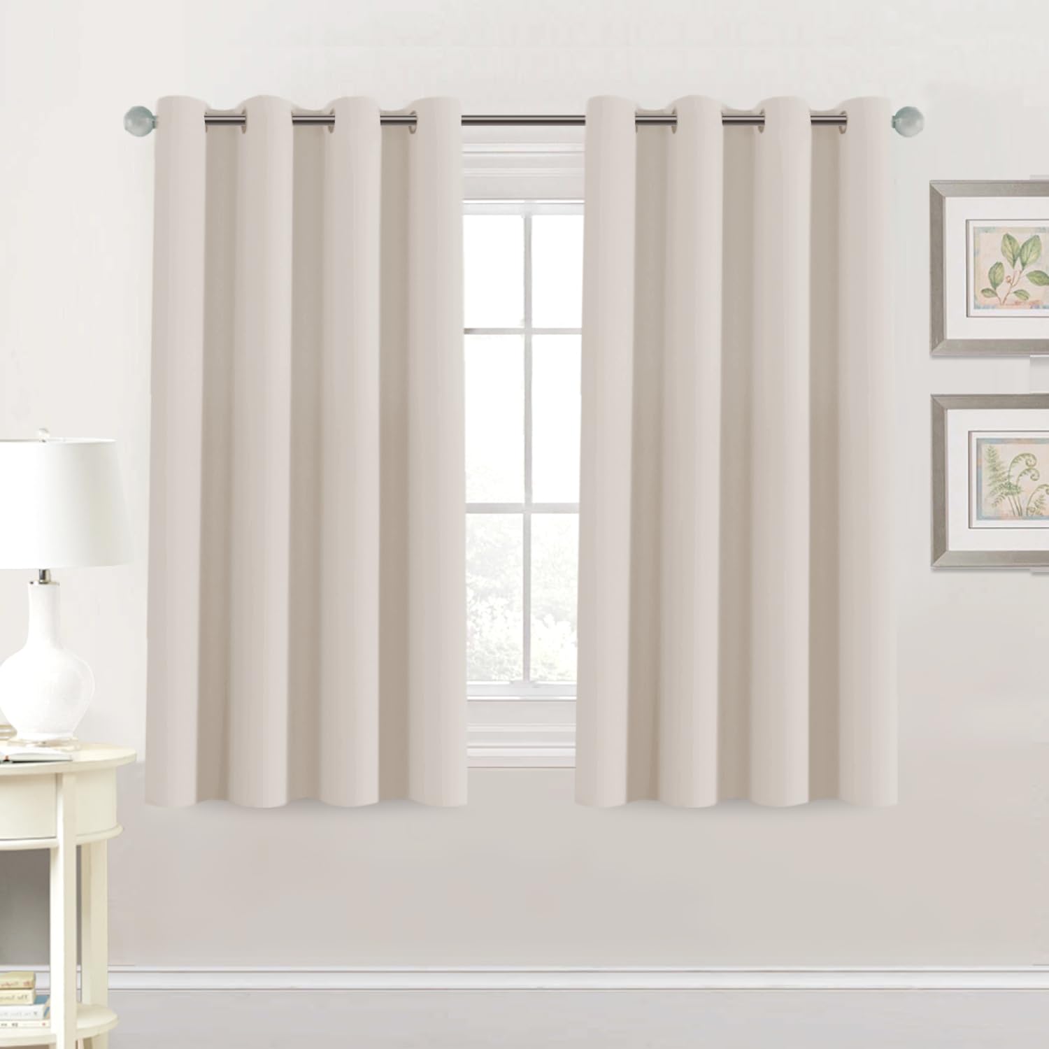 H.VERSAILTEX Blackout Patio Curtains 100 x 96 Inches for Sliding Door Extral Wide Blackout Curtain Panels Thermal Insulated Room Divider - Grommet Top, 8' Tall by 8.5' Wide - Jet Black
