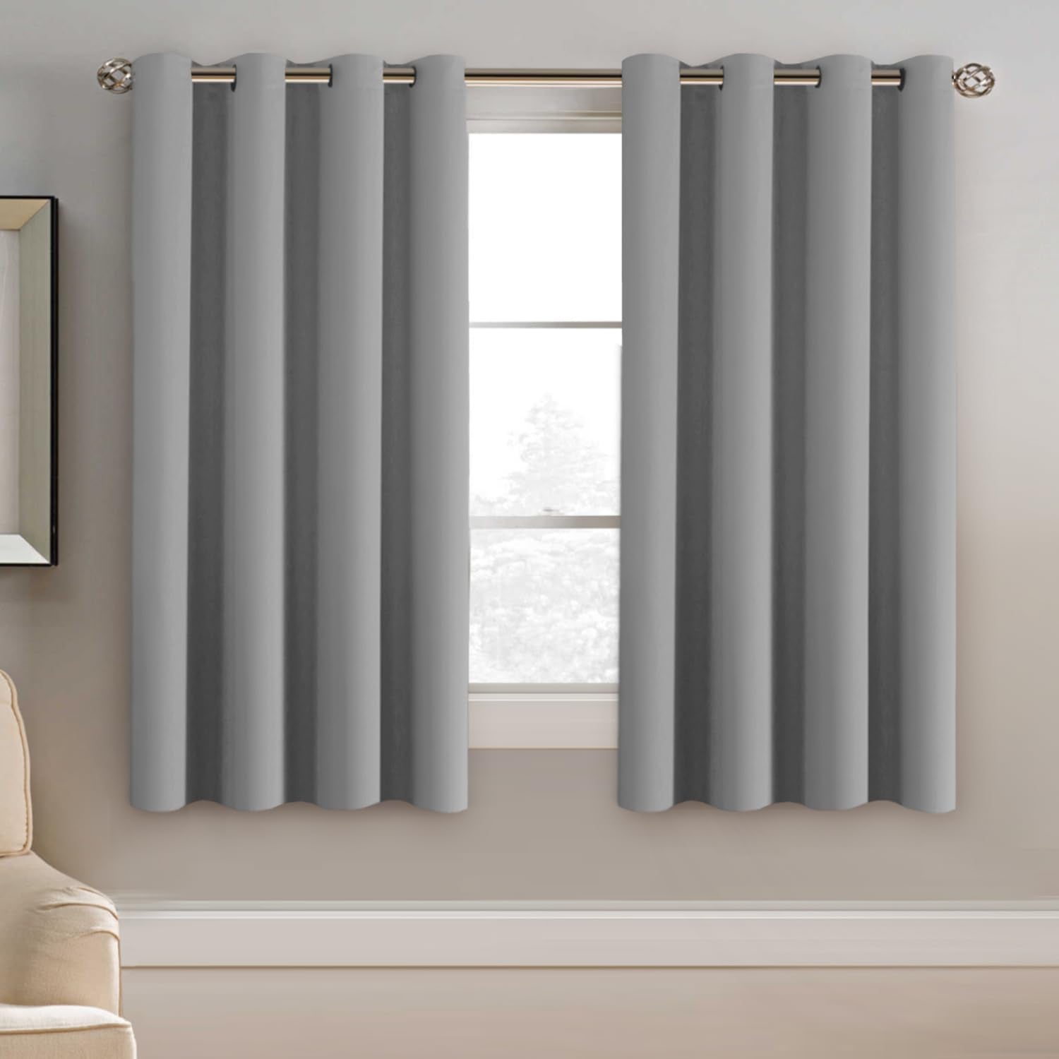 H.VERSAILTEX Blackout Patio Curtains 100 x 96 Inches for Sliding Door Extral Wide Blackout Curtain Panels Thermal Insulated Room Divider - Grommet Top, 8' Tall by 8.5' Wide - Jet Black