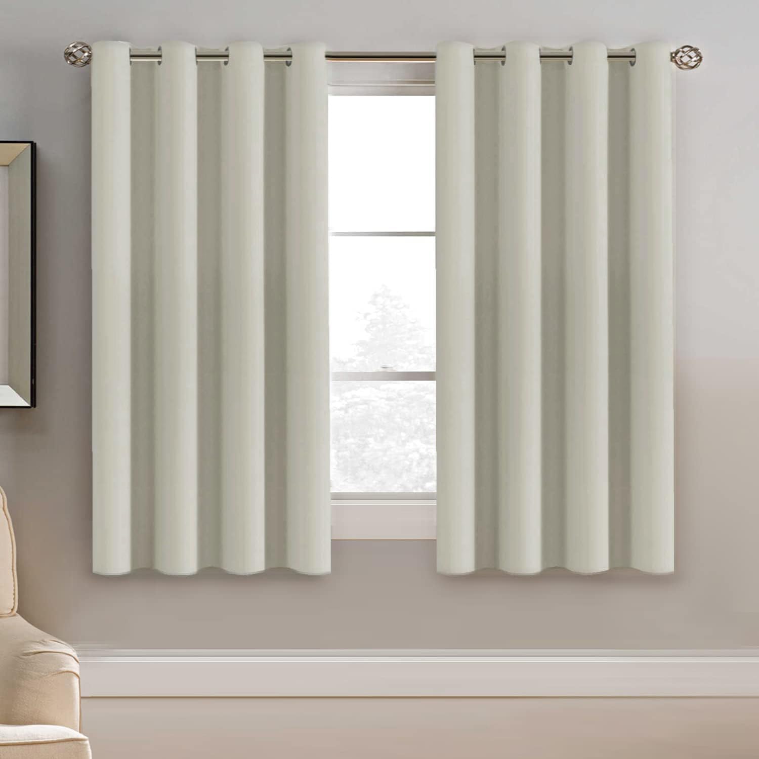 H.VERSAILTEX Blackout Patio Curtains 100 x 96 Inches for Sliding Door Extral Wide Blackout Curtain Panels Thermal Insulated Room Divider - Grommet Top, 8' Tall by 8.5' Wide - Jet Black