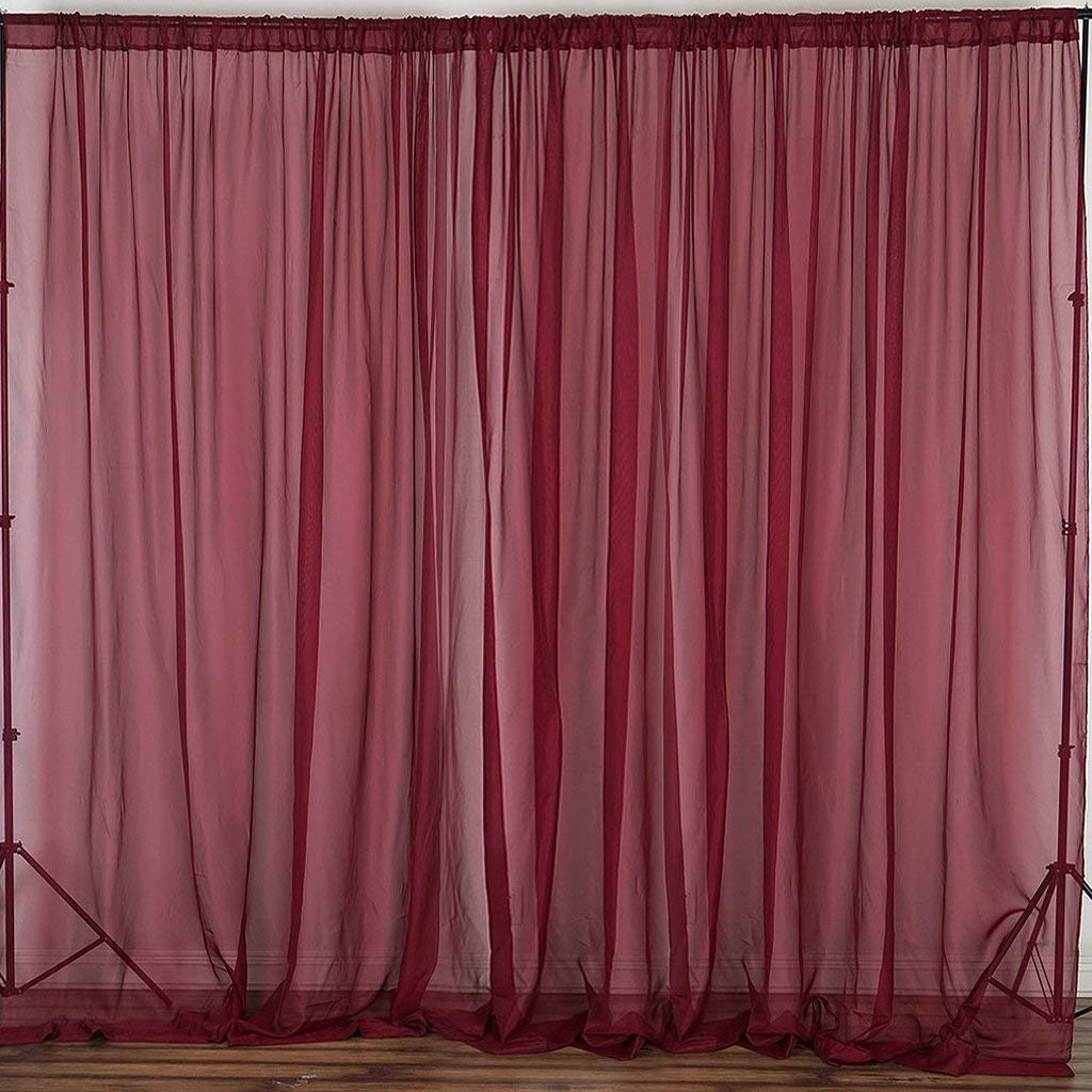 AK TRADING CO. 120" Wide (10Ft Wide) IFR Sheer Voile Drape Panels for Backdrop, Wedding Events, Ceiling Drapes, Event Masking, & Decor - Select from 6ft to 50ft Length. (10 feet x 16 feet, White)