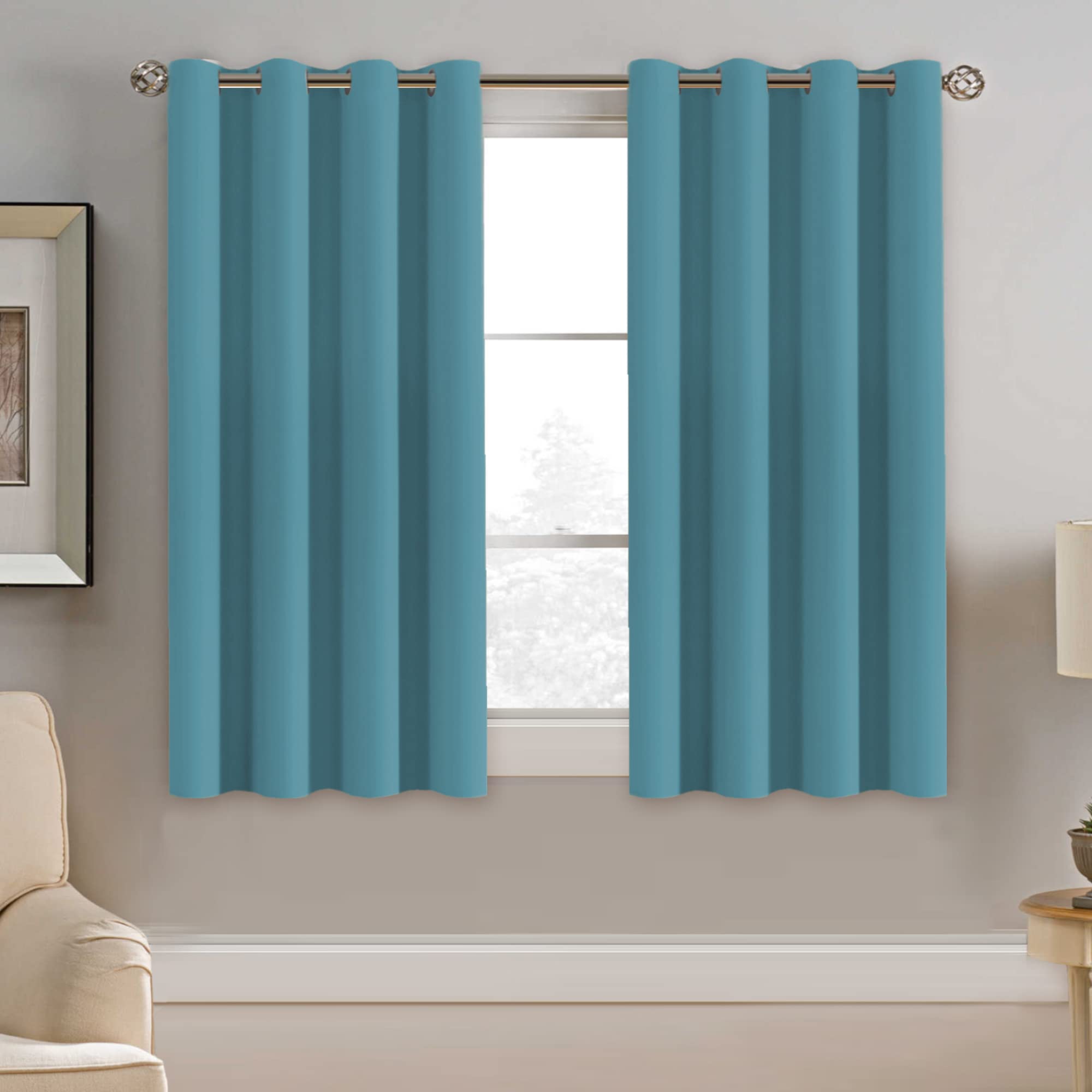 H.VERSAILTEX Blackout Patio Curtains 100 x 96 Inches for Sliding Door Extral Wide Blackout Curtain Panels Thermal Insulated Room Divider - Grommet Top, 8' Tall by 8.5' Wide - Jet Black