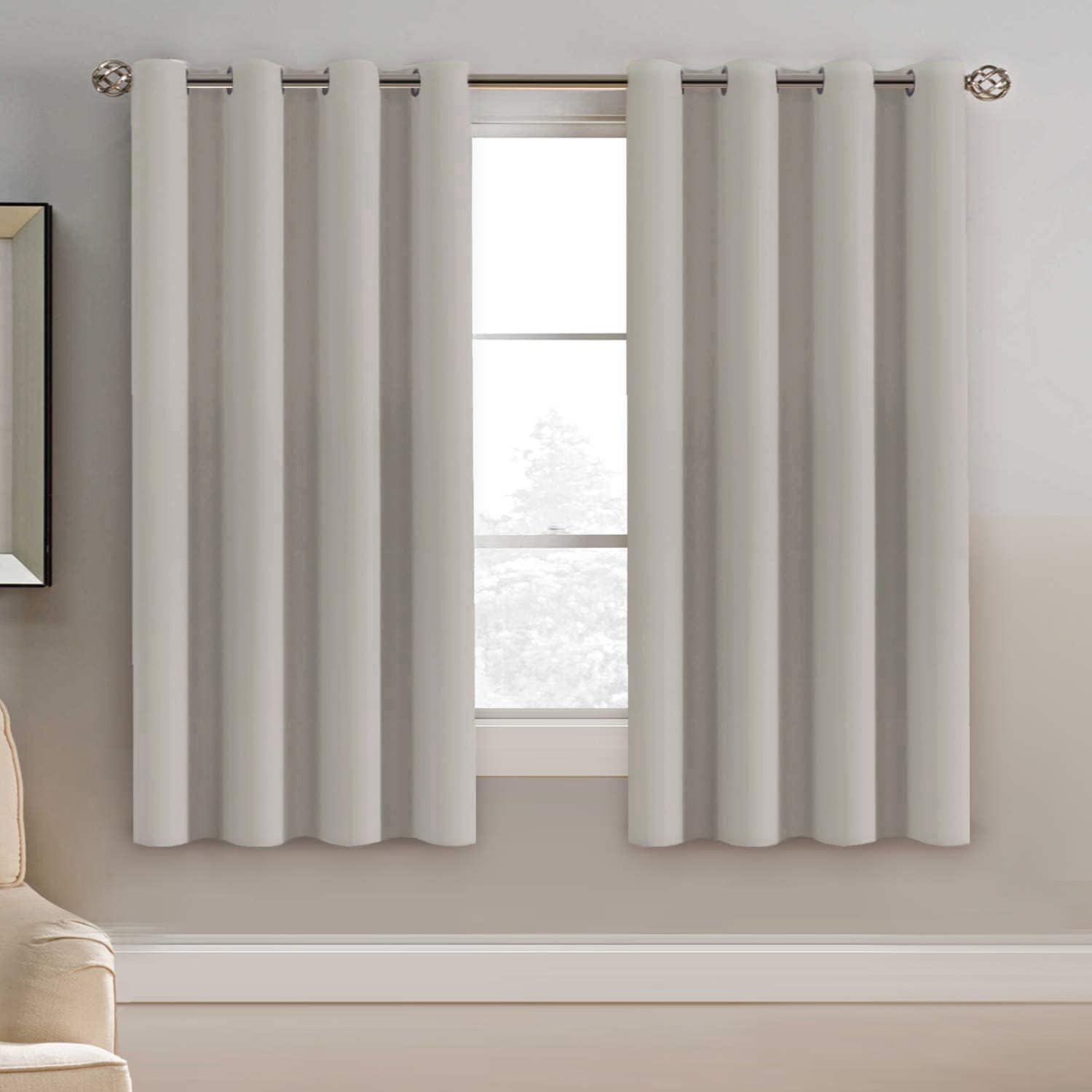 H.VERSAILTEX Blackout Patio Curtains 100 x 96 Inches for Sliding Door Extral Wide Blackout Curtain Panels Thermal Insulated Room Divider - Grommet Top, 8' Tall by 8.5' Wide - Jet Black