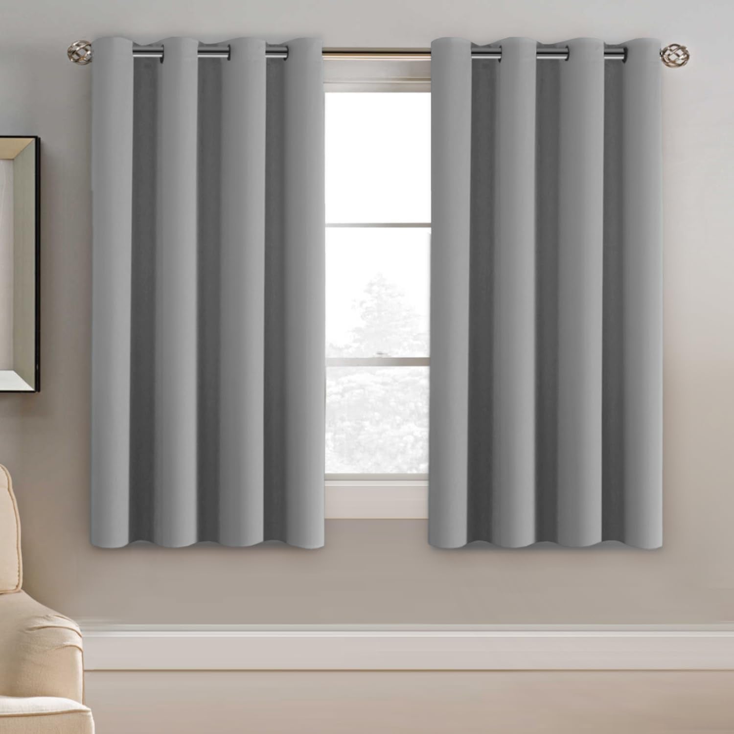 H.VERSAILTEX Blackout Patio Curtains 100 x 96 Inches for Sliding Door Extral Wide Blackout Curtain Panels Thermal Insulated Room Divider - Grommet Top, 8' Tall by 8.5' Wide - Jet Black