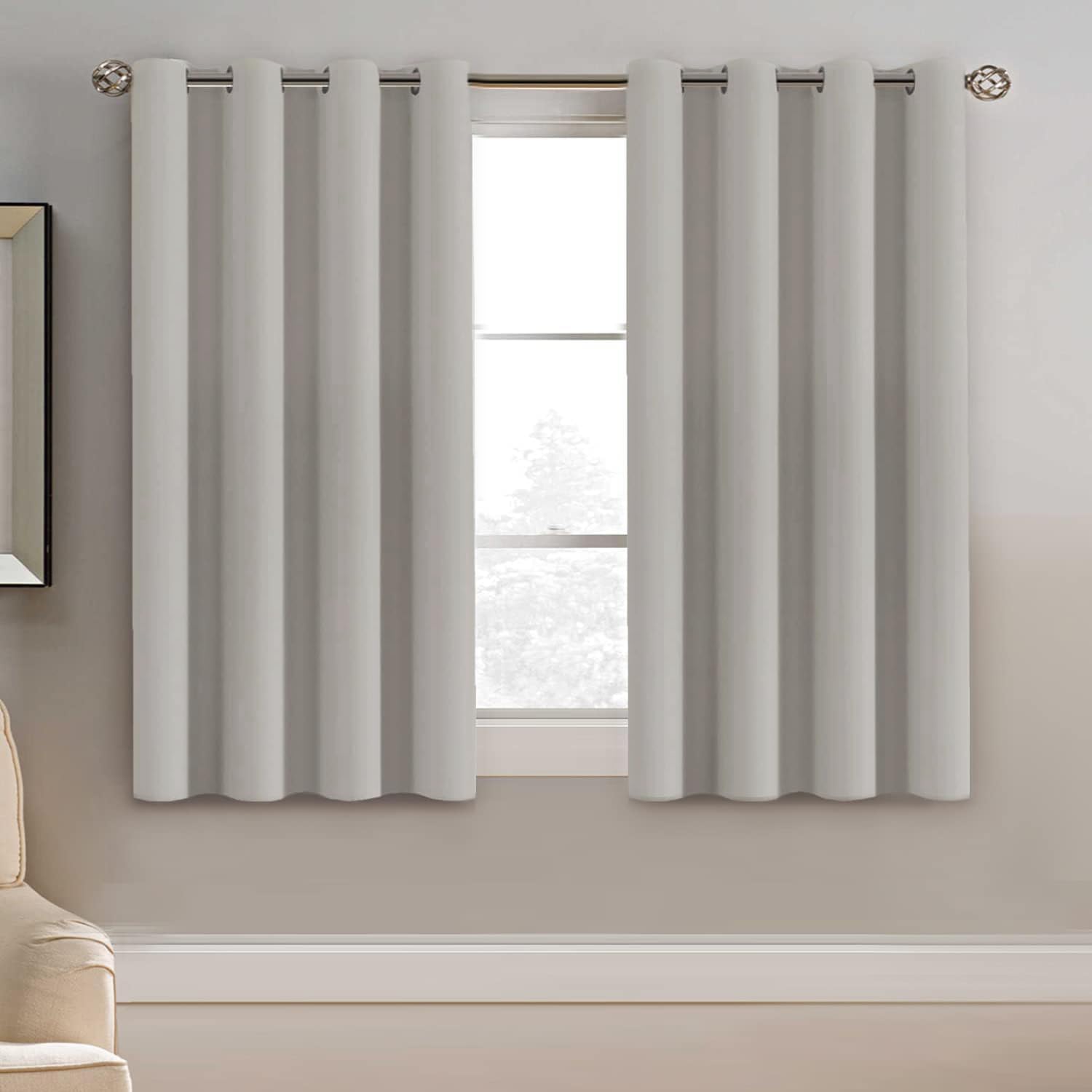 H.VERSAILTEX Blackout Patio Curtains 100 x 96 Inches for Sliding Door Extral Wide Blackout Curtain Panels Thermal Insulated Room Divider - Grommet Top, 8' Tall by 8.5' Wide - Jet Black