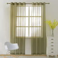 NICETOWN Sheer Curtains Panel 72" Long - Ring Top Window Treatment Sheer Voile Drapes for Bedroom/Living Room (White, Set of 2, W54 x L72)