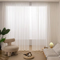 L&TEC Window White Sheer Curtains 84 Inches Long 2 Panels Sheer White Curtain Clear Basic Rod Pocket Panel Other Beige Grey Purple Pink 63 72 95 108 Inch Bedroom Children Living Room Yard Kitchen