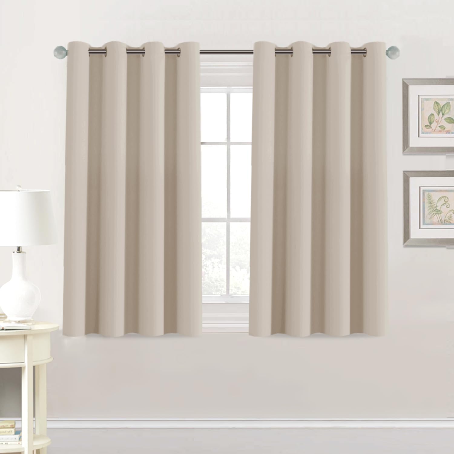 H.VERSAILTEX Blackout Patio Curtains 100 x 96 Inches for Sliding Door Extral Wide Blackout Curtain Panels Thermal Insulated Room Divider - Grommet Top, 8' Tall by 8.5' Wide - Jet Black