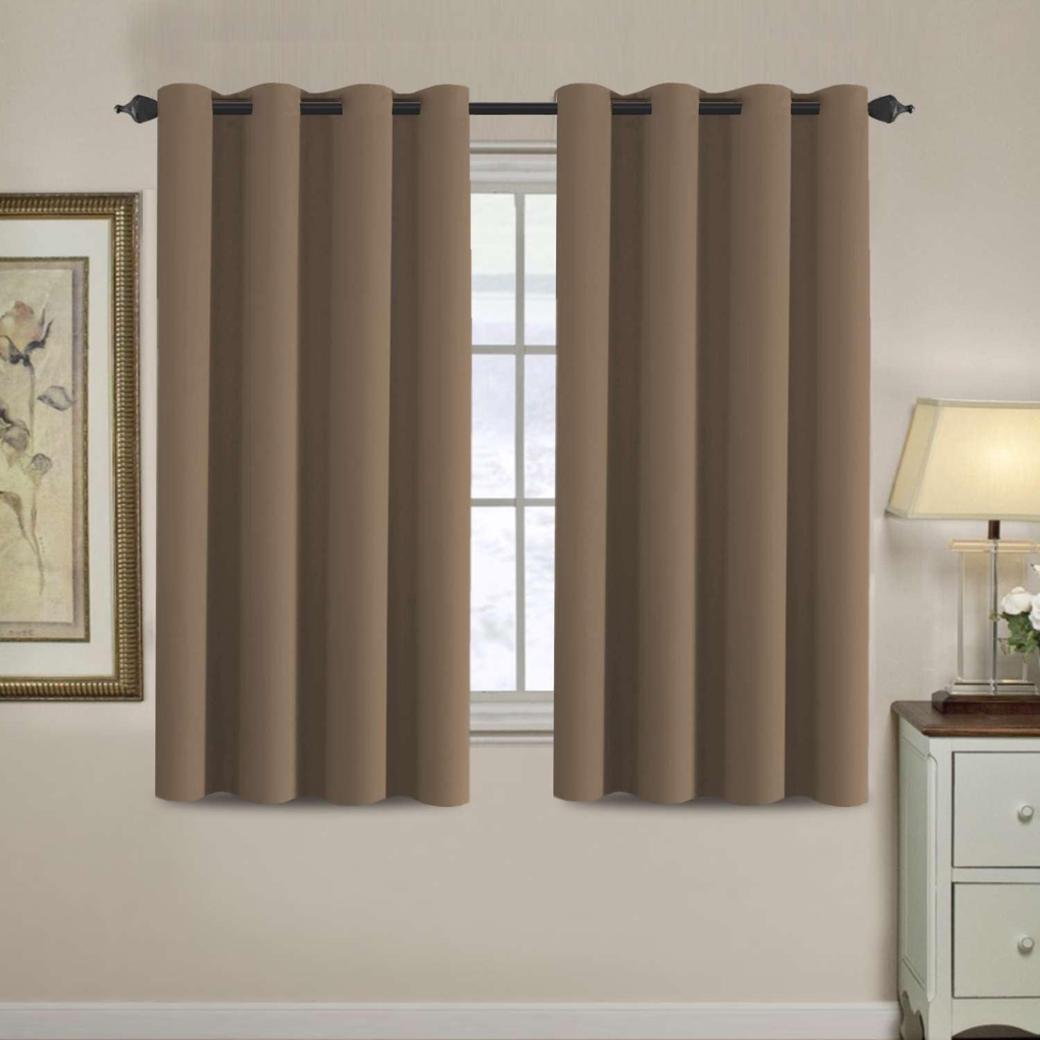 H.VERSAILTEX Blackout Patio Curtains 100 x 96 Inches for Sliding Door Extral Wide Blackout Curtain Panels Thermal Insulated Room Divider - Grommet Top, 8' Tall by 8.5' Wide - Jet Black