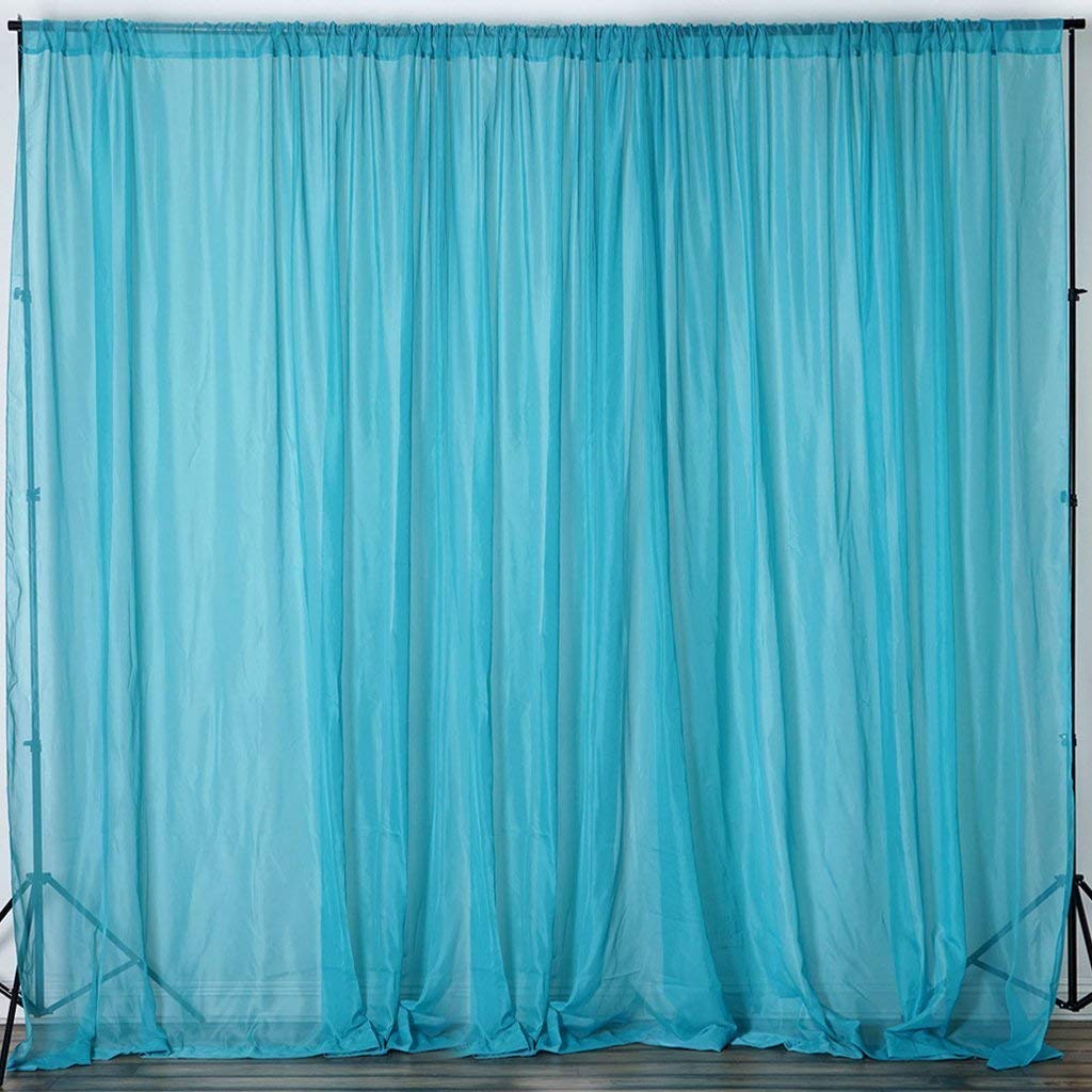 AK TRADING CO. 120" Wide (10Ft Wide) IFR Sheer Voile Drape Panels for Backdrop, Wedding Events, Ceiling Drapes, Event Masking, & Decor - Select from 6ft to 50ft Length. (10 feet x 16 feet, White)