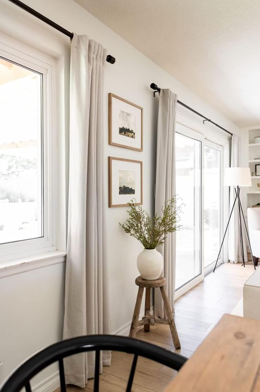 Cream Thermal Blackout Curtains 2 Panels, 50"×84", Back Tab & Rod Pocket Design