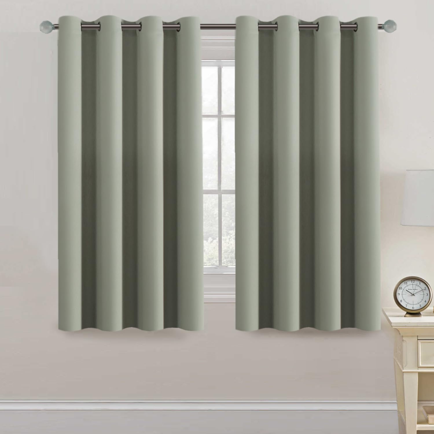 H.VERSAILTEX Blackout Patio Curtains 100 x 96 Inches for Sliding Door Extral Wide Blackout Curtain Panels Thermal Insulated Room Divider - Grommet Top, 8' Tall by 8.5' Wide - Jet Black