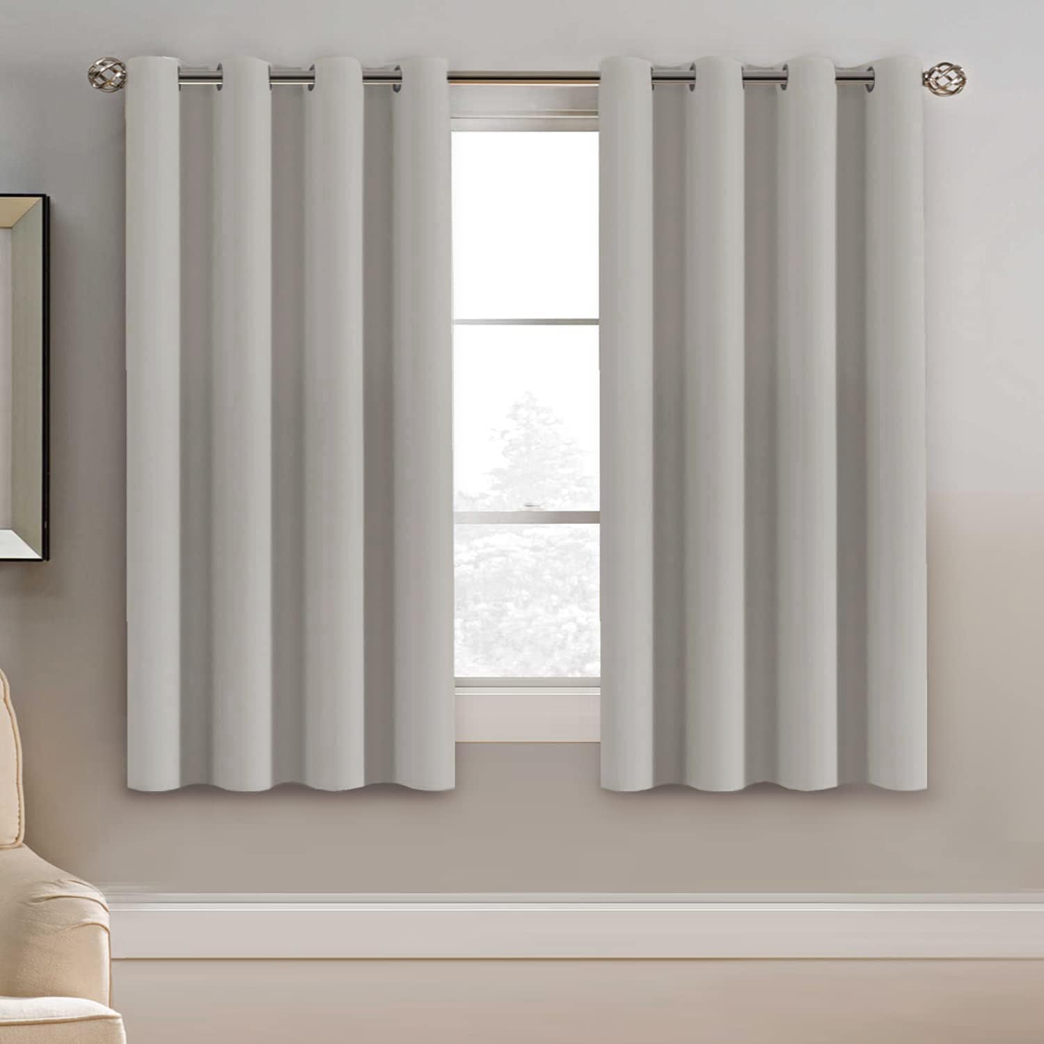 H.VERSAILTEX Blackout Patio Curtains 100 x 96 Inches for Sliding Door Extral Wide Blackout Curtain Panels Thermal Insulated Room Divider - Grommet Top, 8' Tall by 8.5' Wide - Jet Black