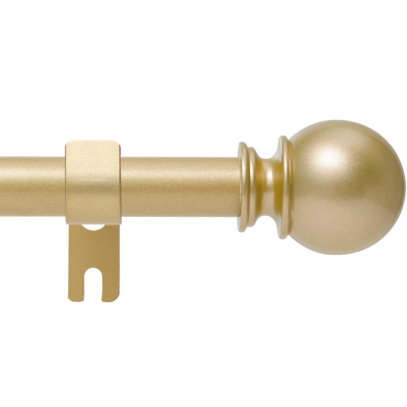 Gold Curtain Rod for Windows 28 to 48 Inch,2 Pack 5/8 Inch Diameter Adjustable Rod With Brackets,Heavy Duty Easy to Install Outdoor Curtain Rods for Bedroom,Patio