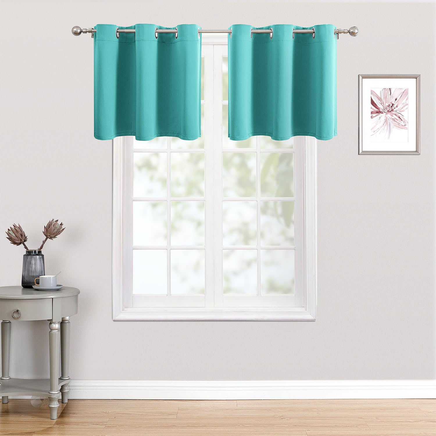 ChrisDowa Grommet Blackout Curtains for Bedroom and Living Room - 2 Panels Set Thermal Insulated Room Darkening Curtains (Dark Grey, 42 x 63 Inch)