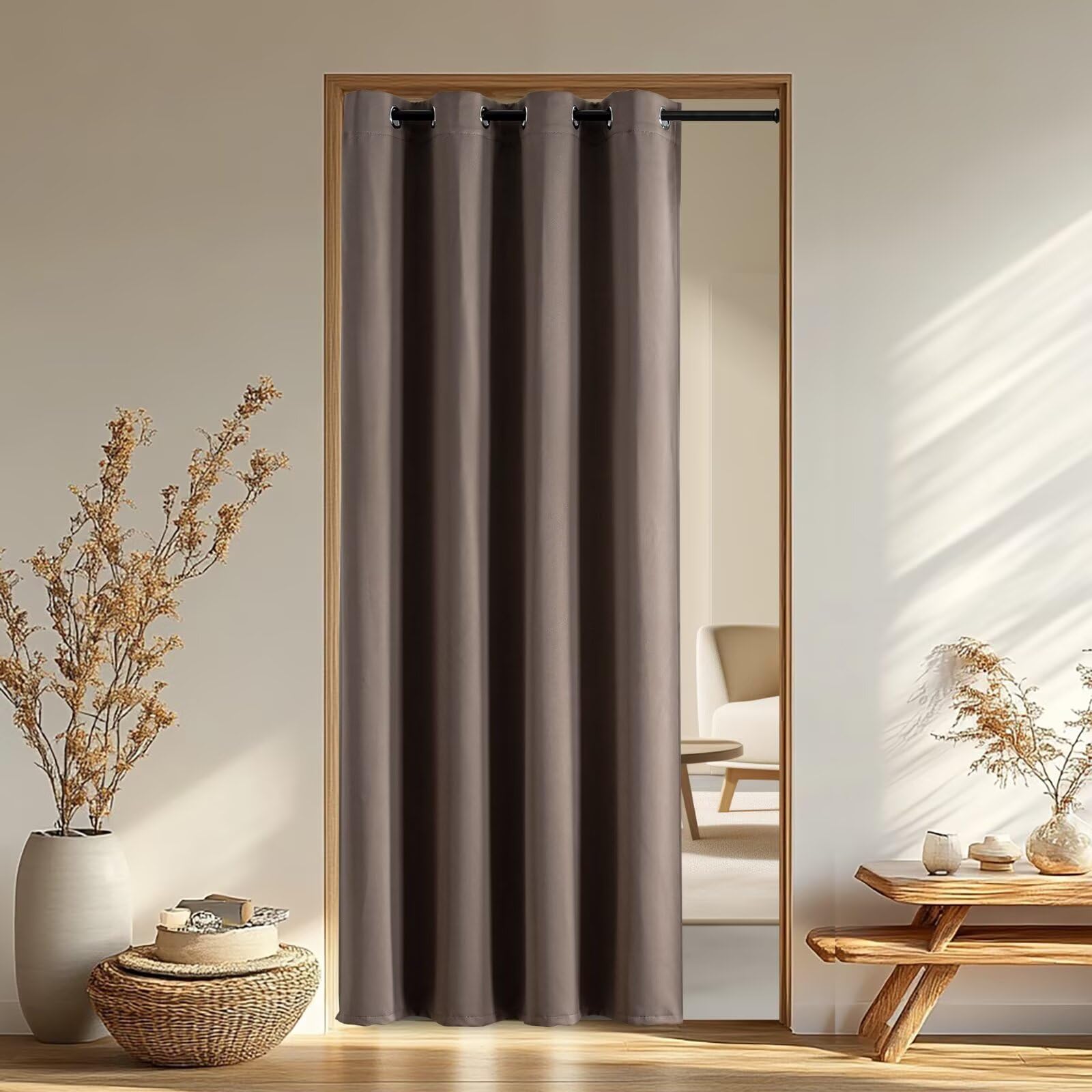 IGEMAEVE Black 100% Blackout Curtains 84 Inch Length 2 Panels Set, Black Out Curtains for Bedroom 84 Inch Long, Rod Pocket Energy Saving Room Darkening Drapes for Living Room Dining Room Window