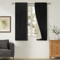 100% Blackout Ivory Off White Velvet Curtains 84 inch Long for Living Room,Set of 2 Panels Liner Rod Pocket Back Tab Thermal Window Drapes Room Darkening Heavy Decorative Curtains for Bedroom