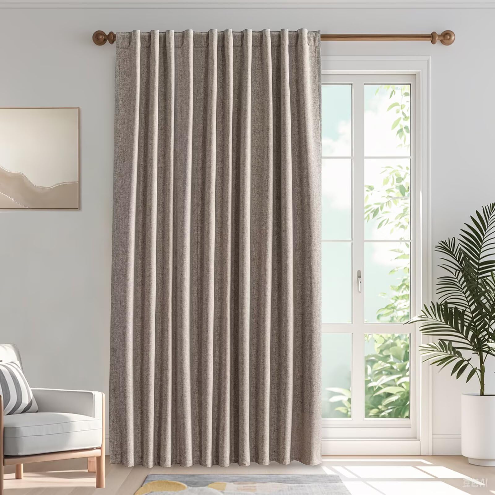 IGEMAEVE Black 100% Blackout Curtains 84 Inch Length 2 Panels Set, Black Out Curtains for Bedroom 84 Inch Long, Rod Pocket Energy Saving Room Darkening Drapes for Living Room Dining Room Window
