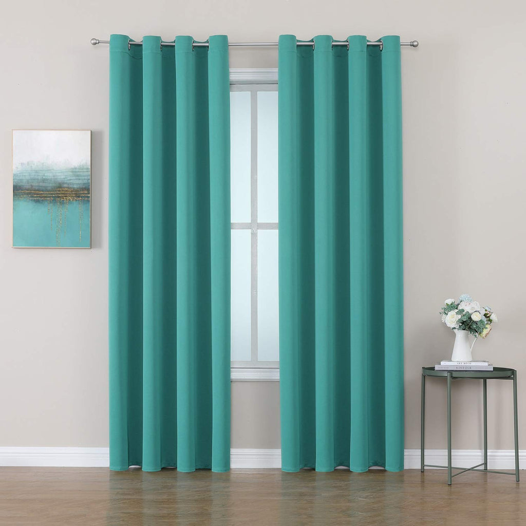 ChrisDowa Grommet Blackout Curtains for Bedroom and Living Room - 2 Panels Set Thermal Insulated Room Darkening Curtains (Dark Grey, 42 x 63 Inch)