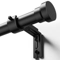 YaFex Curtain Rods 32-144 Inch, Heavy Duty 1 Inch Adjustable Curtain Rod for Windows, Black Extra Long Window Treatment Rods, Modern Design, Easy Installation