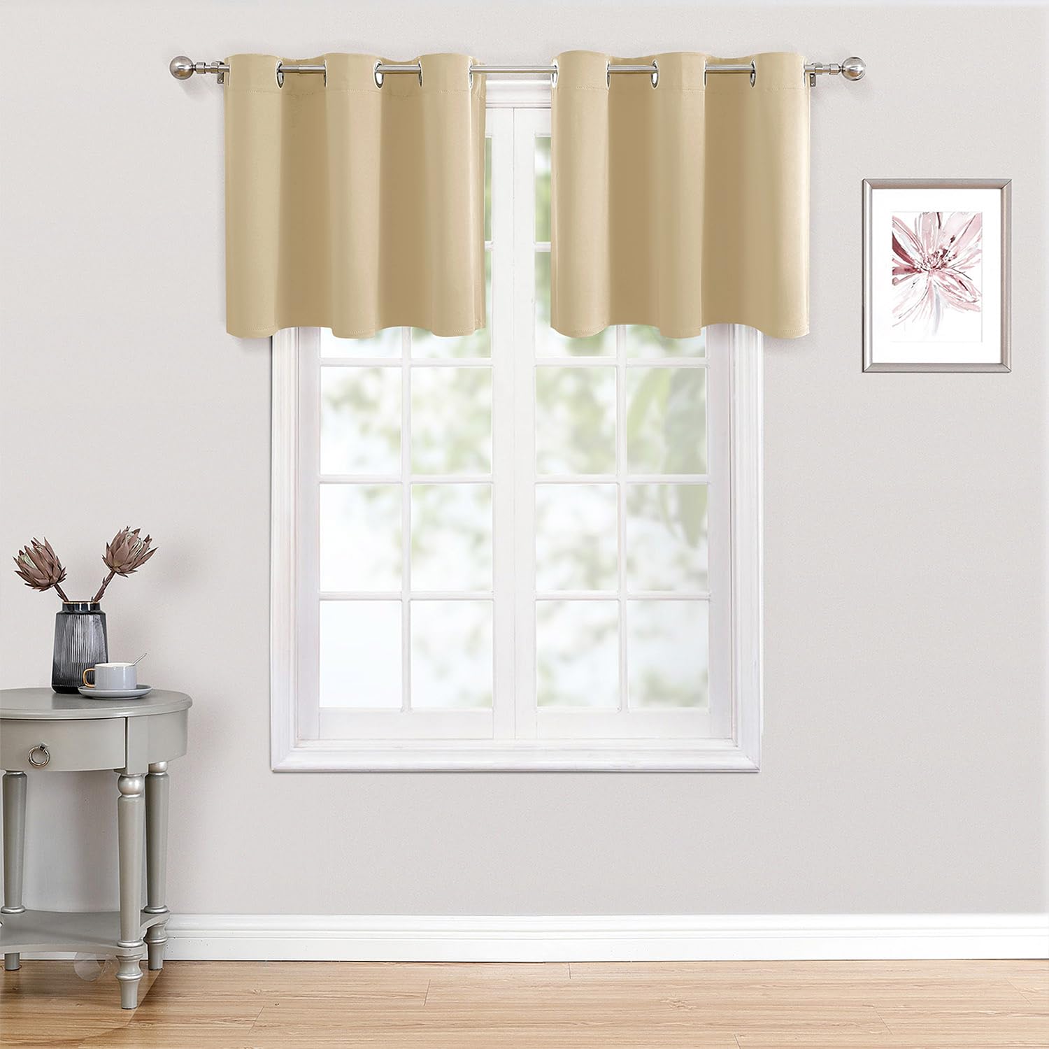 ChrisDowa Grommet Blackout Curtains for Bedroom and Living Room - 2 Panels Set Thermal Insulated Room Darkening Curtains (Dark Grey, 42 x 63 Inch)