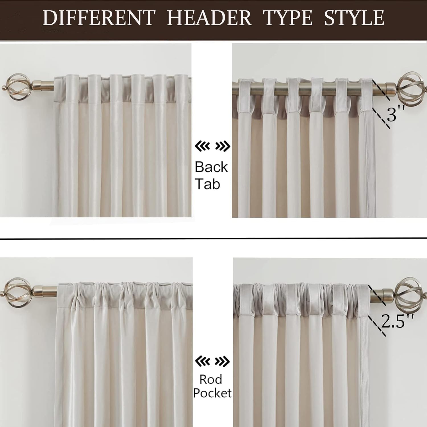100% Blackout Ivory Off White Velvet Curtains 84 inch Long for Living Room,Set of 2 Panels Liner Rod Pocket Back Tab Thermal Window Drapes Room Darkening Heavy Decorative Curtains for Bedroom