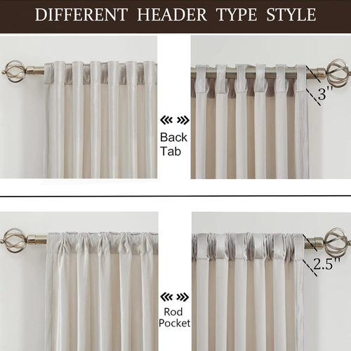 100% Blackout Ivory Off White Velvet Curtains 84 inch Long for Living Room,Set of 2 Panels Liner Rod Pocket Back Tab Thermal Window Drapes Room Darkening Heavy Decorative Curtains for Bedroom