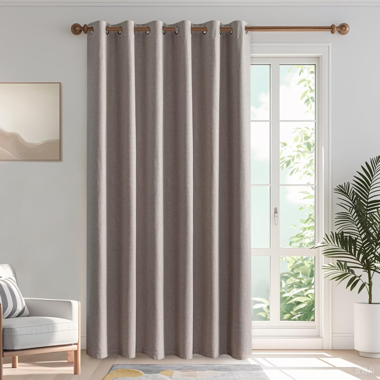 IGEMAEVE Black 100% Blackout Curtains 84 Inch Length 2 Panels Set, Black Out Curtains for Bedroom 84 Inch Long, Rod Pocket Energy Saving Room Darkening Drapes for Living Room Dining Room Window