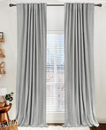 Cream Thermal Blackout Curtains 2 Panels, 50"×84", Back Tab & Rod Pocket Design