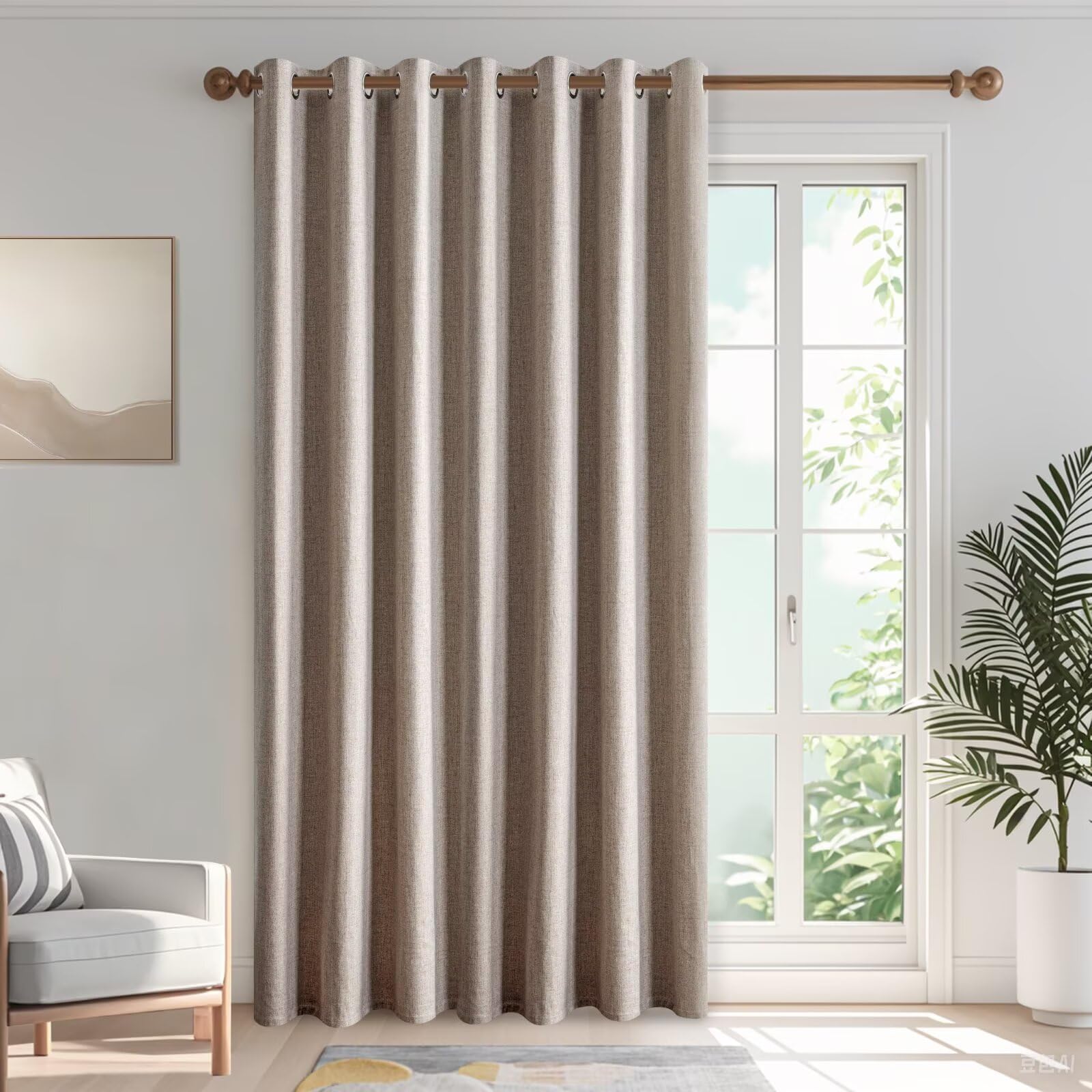 IGEMAEVE Black 100% Blackout Curtains 84 Inch Length 2 Panels Set, Black Out Curtains for Bedroom 84 Inch Long, Rod Pocket Energy Saving Room Darkening Drapes for Living Room Dining Room Window