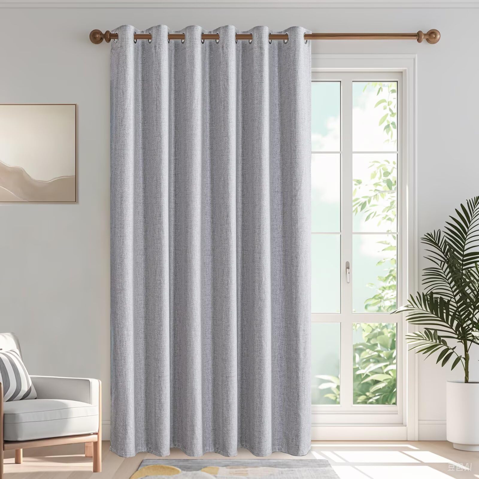 IGEMAEVE Black 100% Blackout Curtains 84 Inch Length 2 Panels Set, Black Out Curtains for Bedroom 84 Inch Long, Rod Pocket Energy Saving Room Darkening Drapes for Living Room Dining Room Window