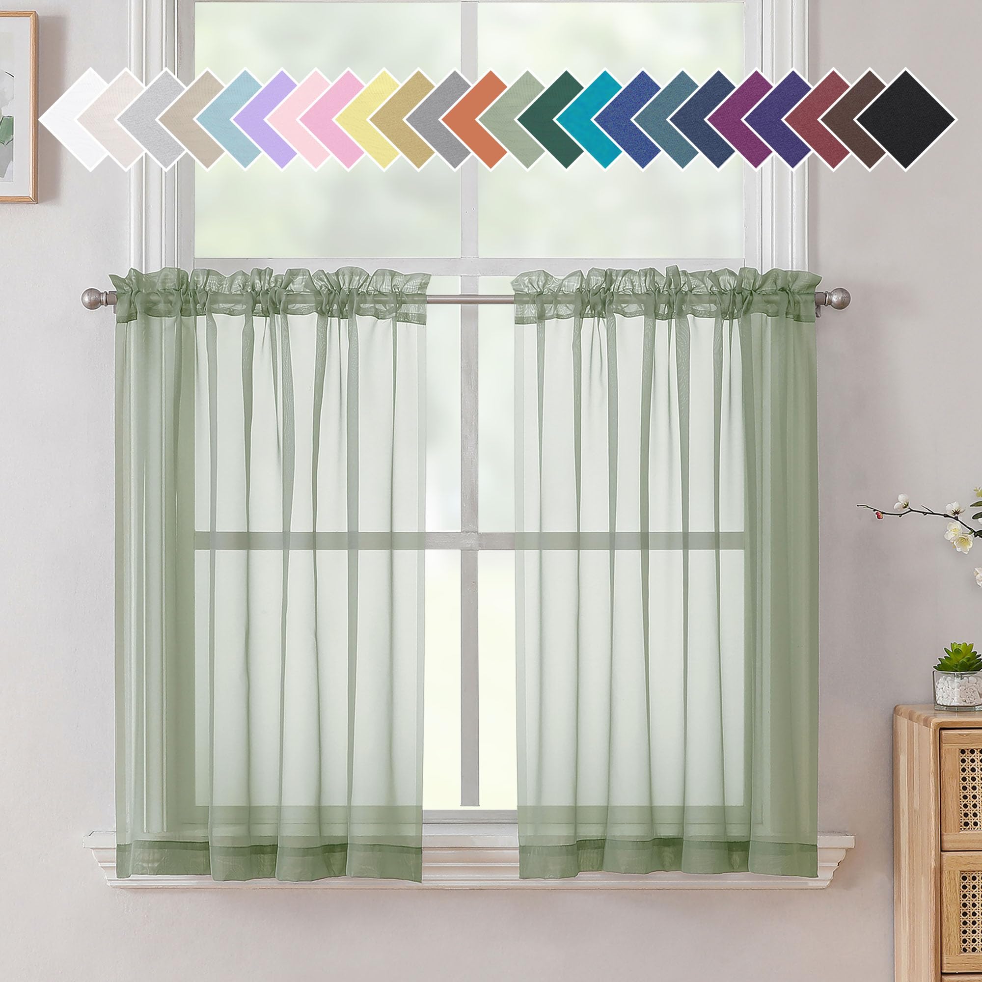 Aiyufeng Blush Pink Sheer Curtains 84 Inches Long 2 Panels Set, Light Filtering Soft Airy Voile Rod Pocket Baby Pink Sheer Window Drapes for Bedroom Living Room, Each 40Wx84L Inches