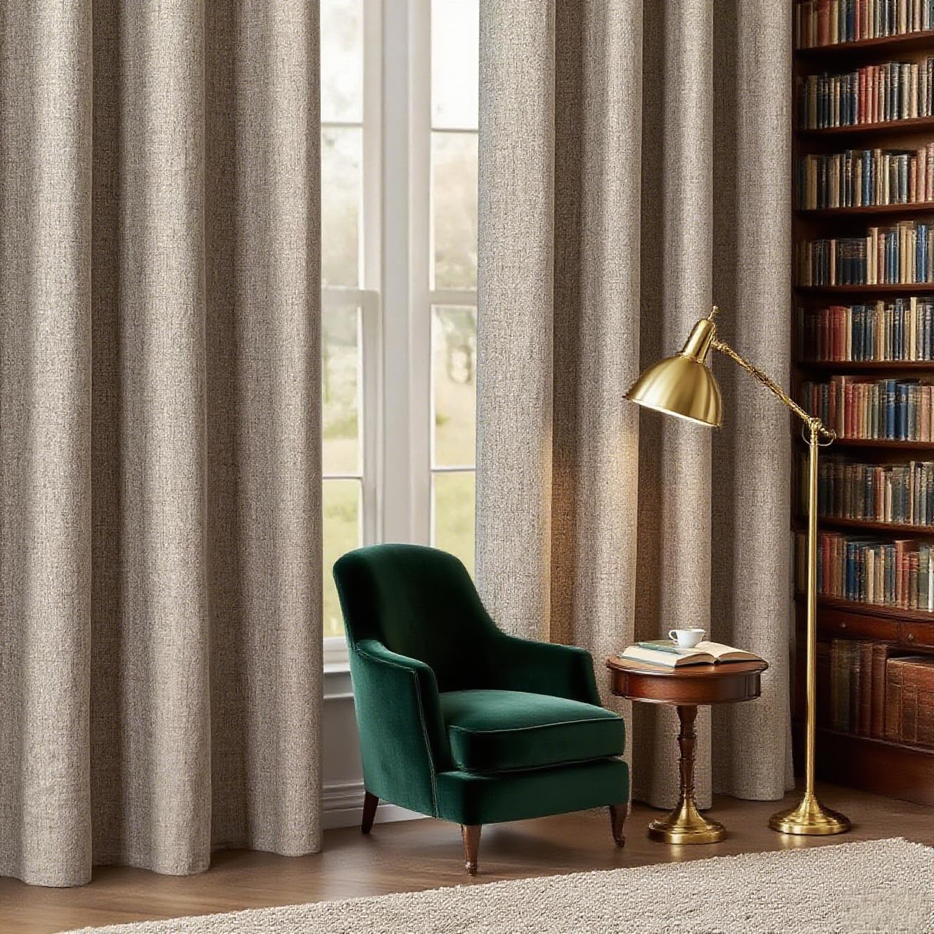 IGEMAEVE Black 100% Blackout Curtains 84 Inch Length 2 Panels Set, Black Out Curtains for Bedroom 84 Inch Long, Rod Pocket Energy Saving Room Darkening Drapes for Living Room Dining Room Window