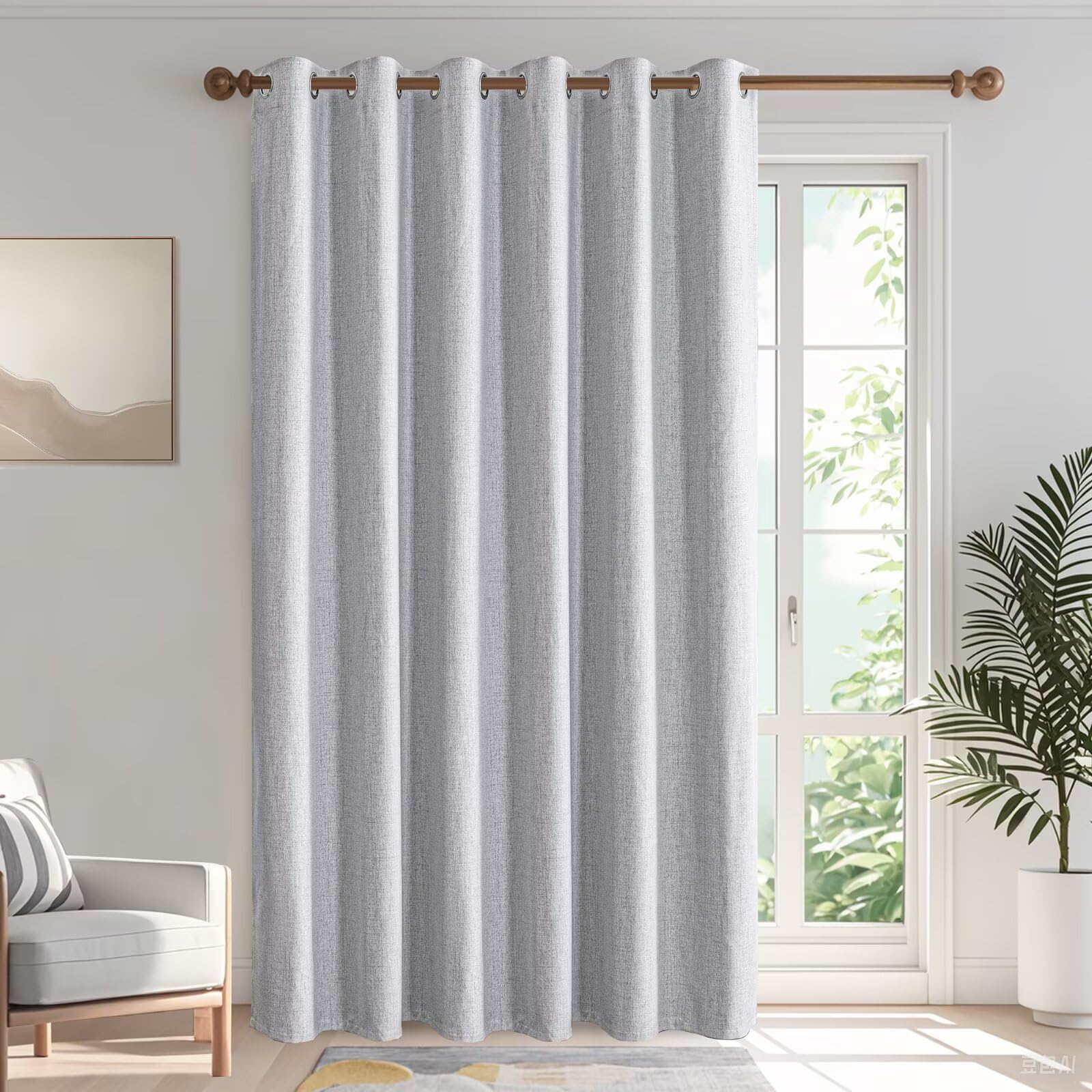 IGEMAEVE Black 100% Blackout Curtains 84 Inch Length 2 Panels Set, Black Out Curtains for Bedroom 84 Inch Long, Rod Pocket Energy Saving Room Darkening Drapes for Living Room Dining Room Window