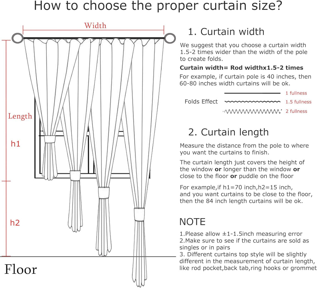 Vision Home Natural Pinch Pleated Full Blackout Curtains Linen Blended Room Darkening Window Curtains 90 inch for Living Room Bedroom Thermal Insulated Pinch Pleat Drapes with Hooks 2 Panel 40"Wx90"L