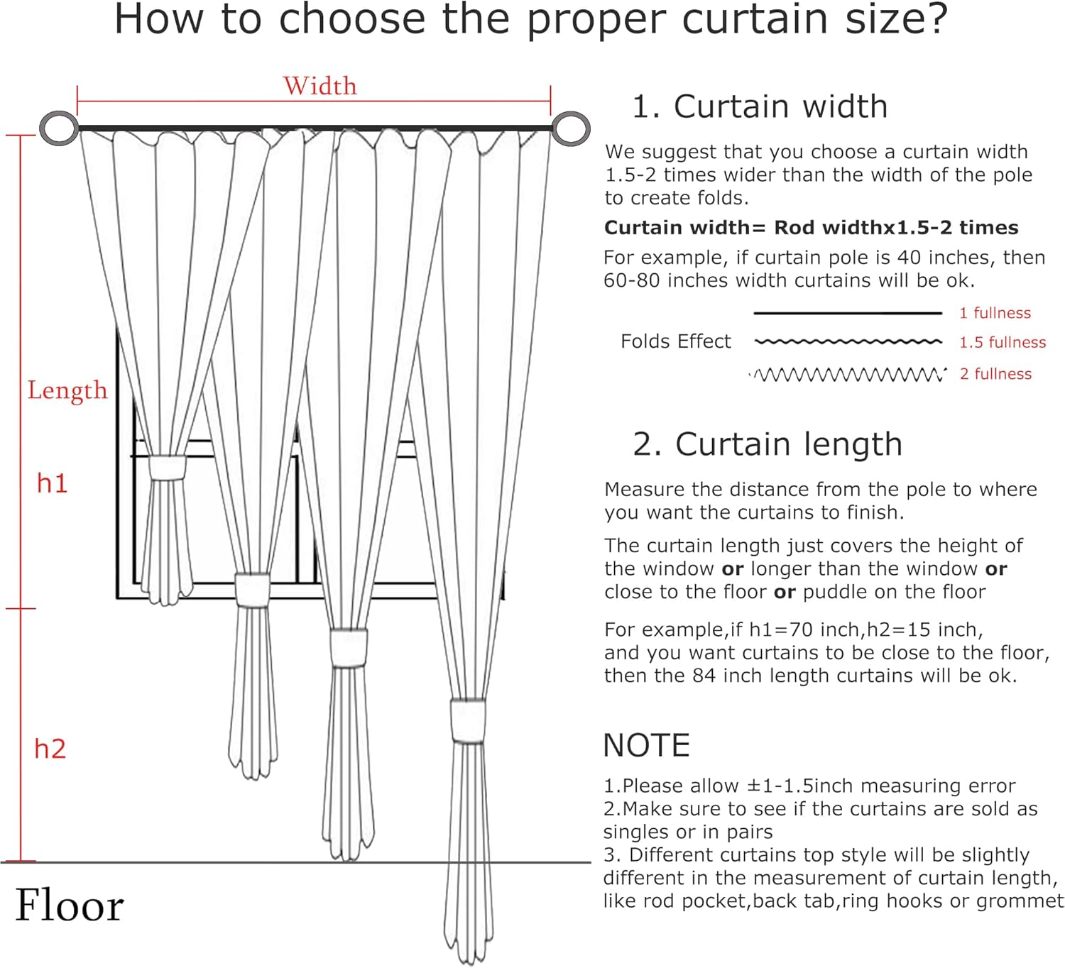 Vision Home Natural Pinch Pleated Full Blackout Curtains Linen Blended Room Darkening Window Curtains 90 inch for Living Room Bedroom Thermal Insulated Pinch Pleat Drapes with Hooks 2 Panel 40"Wx90"L