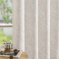 FMFUNCTEX Blue Floral Jacquard Blackout Curtains 96 Inches Long for Bedroom, Scroll Flower Chenille Farmhouse Curtains for Living Room Darkening Thermal Insulated Grommet Window Drapes 2 Panels